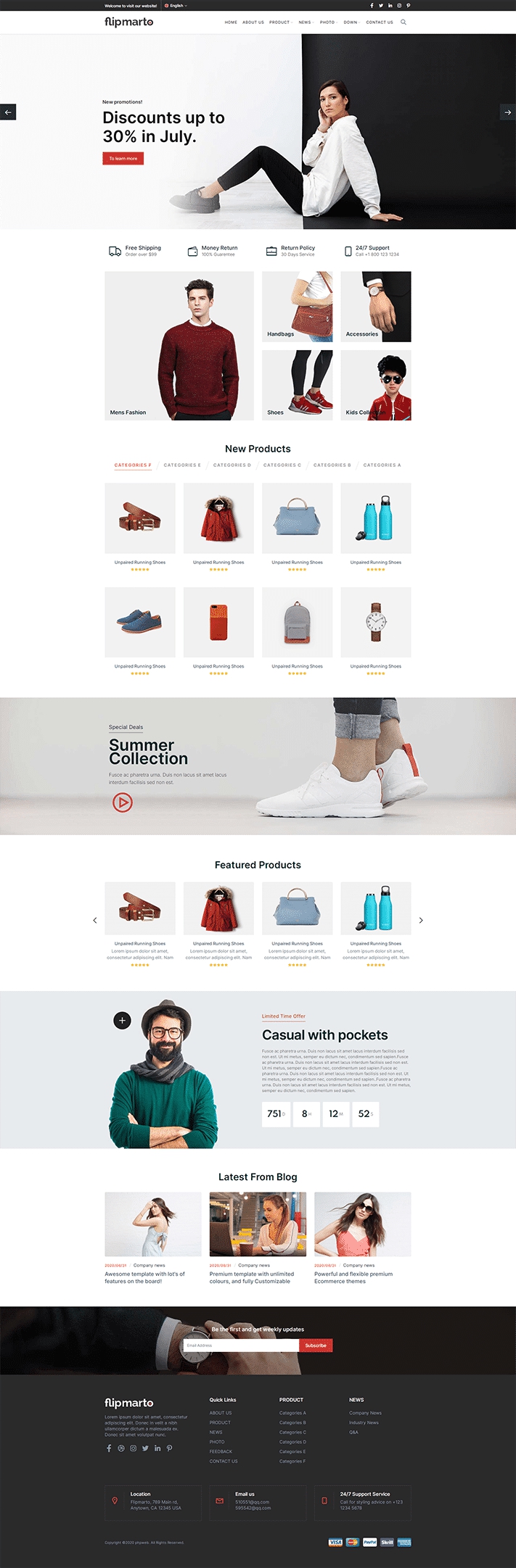 通用企業(yè)外貿(mào)產(chǎn)品模版網(wǎng)站（英文）	